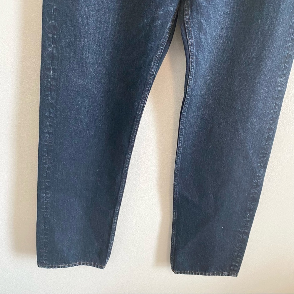 Outerknown Dark Wash High Rise Button Fly Straight Leg Jeans Size 27 - Picture 8 of 8